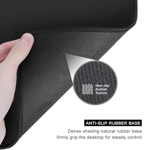 Auhoahsil White Mouse Pad, 12 x 10 dyuymli kvadrat sichqoncha yostig'i, 3 mm qalinlikdagi kauchuk sichqoncha matosi, chiroyli dizaynli, o'yin ishlari uchun sirpanmaydigan to'qimali simsiz sichqoncha erkaklar ayollar - 5