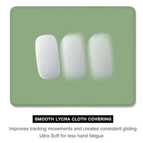 Auhoahsil Green Mouse Pad, 12 x 10 Inch Square Mousepad, 3mm Thick Rubber Mouse Mat with Pretty Design, Premium-Textured Non-Slip for Gaming Work Office Wireless Mouse Men Women - 4