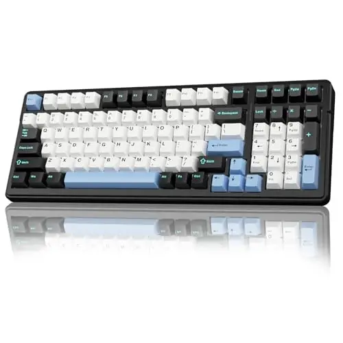 AULA F99 Wireless Mechanical Keyboard,Tri-Mode BT5.0/2.4GHz/USB-C Hot Swappable Custom Keyboard,Pre-lubed Linear Switches,RGB Backlit Gaming Keyboards for PC/Tablet/Xbox/PS4/PS5 - 1