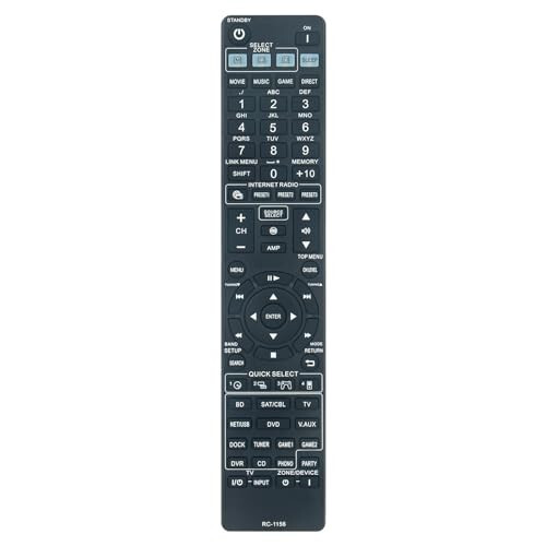 AULCMEET RC-1156 New Replacement Universal Remote Control fit for DENON Audio Video AV A/V Receiver AVR-3312CI DHT-1312BA DN-500AV AVR-1712 AVR-1912 AVR-2112CI AVR-2312CI - 1