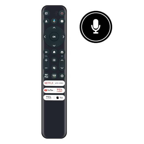 AULCMEET RC813 FMB1 RC902V Far1 New Replaced Voice Universal Remote Control fit for TCL Mini Led 8K Smart TV with Netlfix Prime YouTube TCL AppleTv Buttons 65Q750G 75Q750G 85Q750G 85Q750G-CA 65QM850G - 2