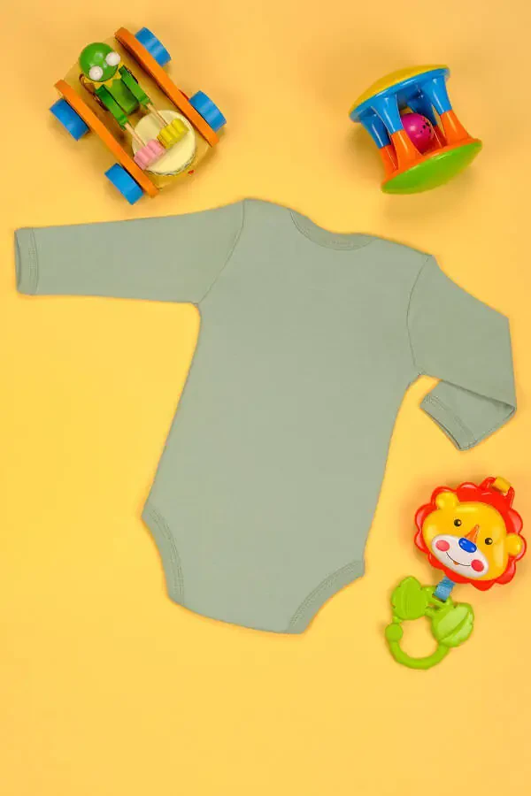 Aunt's Little Lamb Printed Long Sleeve Cotton Bodysuit - 2