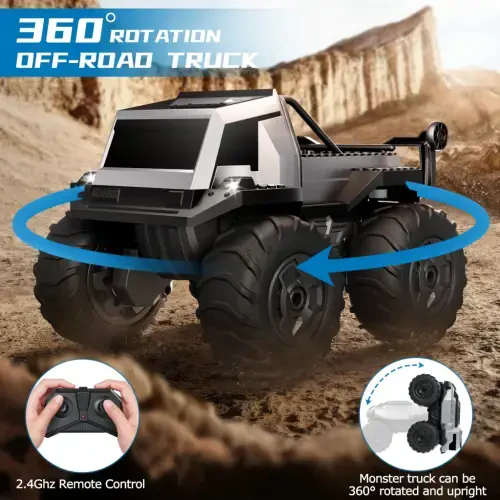 AUOSHI 1:16 Амфибияли Пультдан Бошқариладиган Машина Ўйинчоқлари Қурилиш Блоклари RC Машина Болалар учун Барча Ерларда Ҳаракатланадиган Сув ўтказмайдиган RC Юк Машинаси Рождество Совғалари Болалар учун - 3