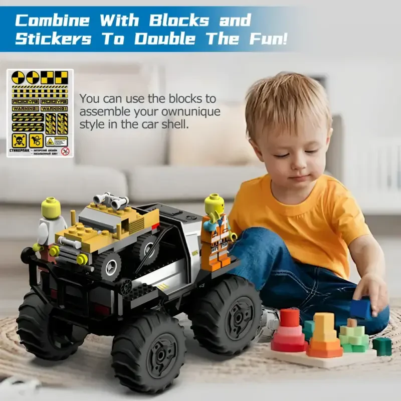 AUOSHI 1:16 Amphibious Remote Control Car Toys Building Blocks RC Car for Boys All Terrain Off-Road Waterproof RC Truck Christmas Gifts for Kids Boys - AUOSHI