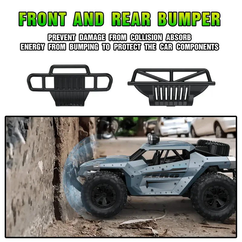 AUOSHI Remote Control Car, 2.4GHz 15+MPH RC Cars Toys, 1:16 RC Truck Off Road Hobby Toys with 2 Rechargeable Battery Gift for Boys Age 4-7 8-12 Kids - 6