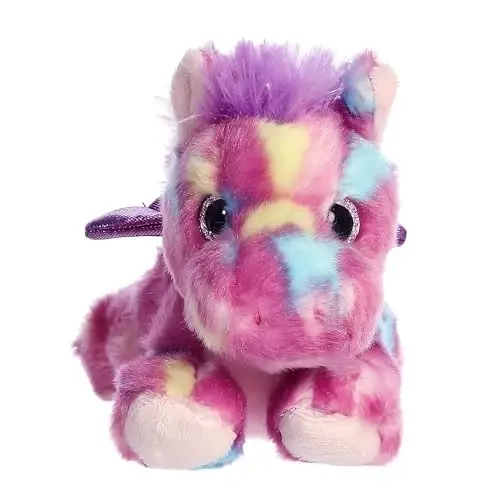Aurora® Vibrant Bright Fancies™ Tutti Frutti Pegasus™ Stuffed Animal - Eye-Catching Fun - Delightful Cuddles - Purple 7 Inches - 2