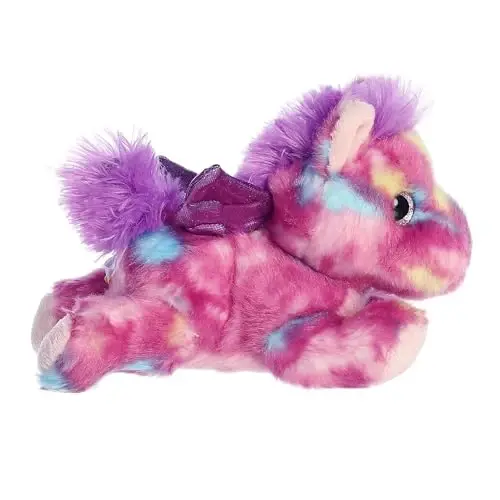 Aurora® Vibrant Bright Fancies™ Tutti Frutti Pegasus™ Stuffed Animal - Eye-Catching Fun - Delightful Cuddles - Purple 7 Inches - 3