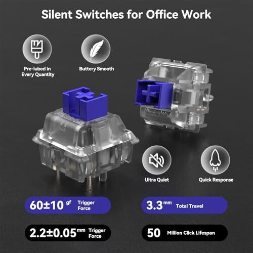 AUSDOM 98Pro Silent Wireless Mechanical Keyboard, Tri-Mode BT/2.4G/USB-C Hot Swappable Custom Quiet Keyboard with Backlit, Gasket Structure, PBT Keycaps,Pre-lubed Tactile Switches(Black & Pink-Silent) - 12