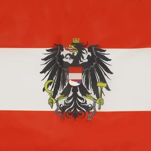 Austria with eagle NAUTICAL Flag 18'' x 12'' - Austrian coat of arms flags 30 x 45 cm. - Banner 12x18 in for boat - AZ FLAG - 3