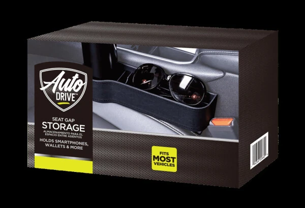 Auto Drive 1 dona Avtomobil avtomobil oʻrindiqlaridagi boʻsh joy saqlash tashkilotchisi Qora - Universal Fit, 22OG10 - 8