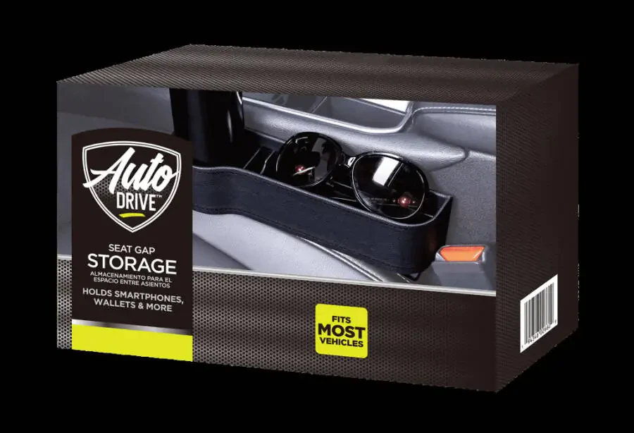 Auto Drive 1 dona Avtomobil avtomobil oʻrindiqlaridagi boʻsh joy saqlash tashkilotchisi Qora - Universal Fit, 22OG10 - 8