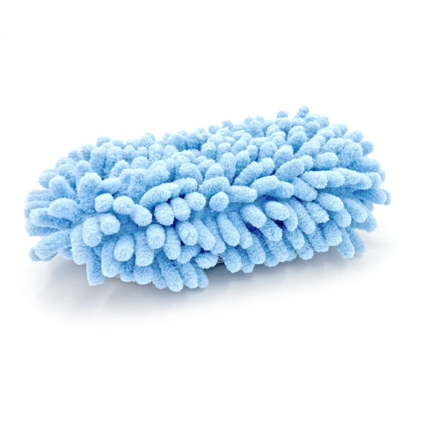 Auto Drive Car Wash Microfiber Sponge, Chenille Pile & Scrubber Back, Blue, 1 dona - 5