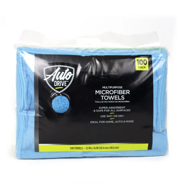Auto Drive Multipurpose Microfiber Towels 100 Count, Assorted Colors - 8