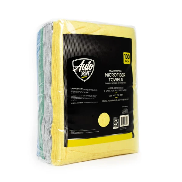 Auto Drive Multipurpose Microfiber Towels 100 Count, Assorted Colors - 9