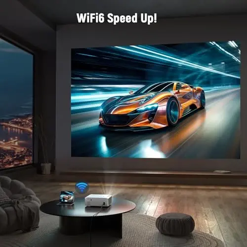[Auto Foucs] Wi-Fi va Bluetooth bilan Smart Proyektor, VISSPL 4K Video Proyektor, Avto Keystone, Uy Kino Teatri Android/iOS/Windows/TV Stick/HDMI/USB bilan mos keladi - 4