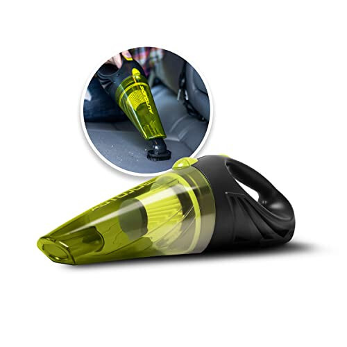 Auto Joe ATJ-V501 12-Volt Portable Car Vacuum Cleaner w/16-Foot Cable, Interior Auto Detailing Accessory Kit, HEPA Filter x2 and Storage Bag, Green - 7