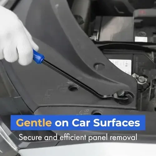 Auto Trim Removal Tool Kit - 5pcs (No Scratch Plastic Pry Kit), Door Panel Removal Tool, Car Clips, Push Rivets, Molding, Dashboards, Interior Trim Tools, Blue, Plastic Pry Tool Kit Auto - 5