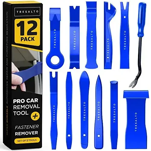 Auto Trim Removal Tool Set - 12pcs (No Scratch Plastic Pry Kit) - Auto Trim Car Tools, Easy Door Panel Removal Tool for Fastener, Clip, Molding, Dashboards, Interior Tools - AUTO