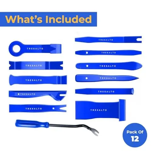 Auto Trim Removal Tool Set - 12pcs (No Scratch Plastic Pry Kit) - Auto Trim Car Tools, Easy Door Panel Removal Tool for Fastener, Clip, Molding, Dashboards, Interior Tools - 3
