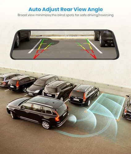 AUTO-VOX T9PRO OEM Orqa Ko'rinish Ko'zgu Kamerasi Ajratiladigan Old Lens bilan, 9.35'' To'liq Laminatlangan Sensorli Ekran Ko'zgu Dash Cam Old va Orqa Glaresiz, Super Kechasi Ko'rish Zaxira Kamerasi Avtomobil/Yuk mashinasi uchun - 6