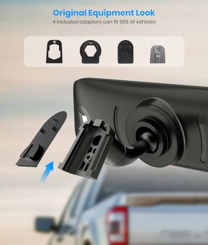AUTO-VOX T9PRO OEM Rear View Mirror Camera with Detached Front Lens, 9.35