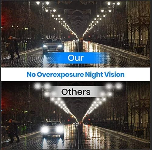 AUTO-VOX V5PRO 1080P 9.35'' OEM Orqa Ko'rinish oynasi kamerasi, To'liq laminatlangan ultra yupqa sensorli oyna Dash kamerasi Old va Orqa oynada yorug'liksiz, Super tungi ko'rish Avtomobil orqa kamera oynasi - 3