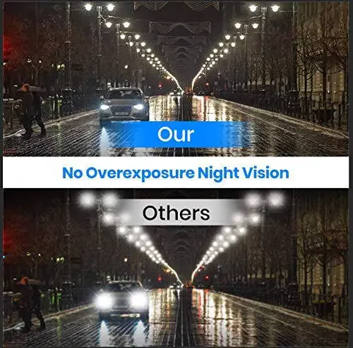 AUTO-VOX V5PRO 1080P 9.35'' OEM Orqa Ko'rinish oynasi kamerasi, To'liq laminatlangan ultra yupqa sensorli oyna Dash kamerasi Old va Orqa oynada yorug'liksiz, Super tungi ko'rish Avtomobil orqa kamera oynasi - 3