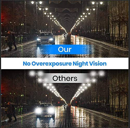 AUTO-VOX V5PRO 1080P 9.35'' OEM Orqa Ko'rinish oynasi kamerasi, To'liq laminatlangan ultra yupqa sensorli oyna Dash kamerasi Old va Orqa oynada yorug'liksiz, Super tungi ko'rish Avtomobil orqa kamera oynasi - 3