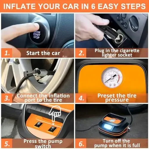 AUTODECO Автомобильный аварийный комплект 131 предмет, сумка с компрессором, пусковыми кабелями, аптечкой, манометром. Дорожный набор для автомобилей. - 6