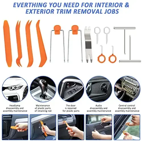 AUTODECO 126pcs Roadside Emergency Car Kit - Auto Safety Kit Vehicle Outdoor Automotive Interior Kits with Jumper Cables - AUTODECO (1)