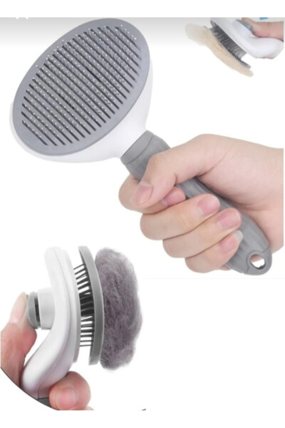 Automatic Self-Cleaning Button Pet Brush Cat Dog Hair Remover Comb - 5