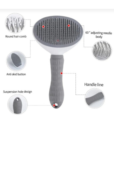 Automatic Self-Cleaning Button Pet Brush Cat Dog Hair Remover Comb - 6