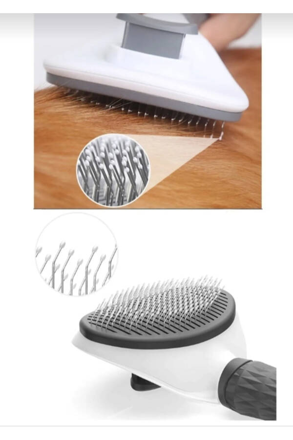 Automatic Self-Cleaning Button Pet Brush Cat Dog Hair Remover Comb - 8