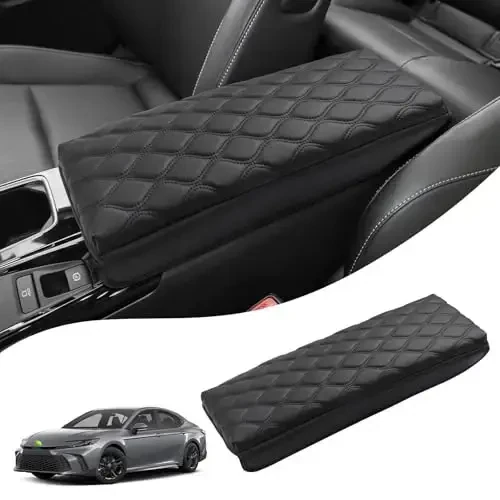 Autorder Center Console Cover 2025-2026 Toyota Camry Aksessuarlari Tirsak osti yostig'i Nappa charm O'rta Konsol Qopqoqlari Camry Konsol Yostig'i Tirnalishga qarshi - 1