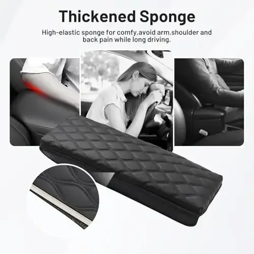 Autorder Center Console Cover 2025-2026 Toyota Camry Aksessuarlari Tirsak osti yostig'i Nappa charm O'rta Konsol Qopqoqlari Camry Konsol Yostig'i Tirnalishga qarshi - 3