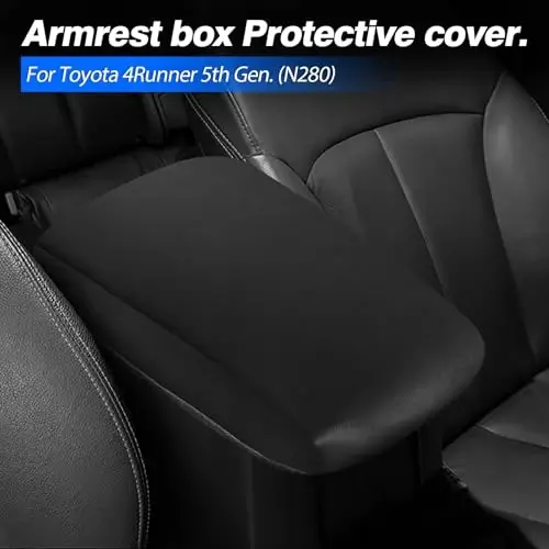 Autorder Center Console Cover for 2010-2022 2023 2024 Toyota 4Runner Accessories Armrest Cover Anti-Scratch Middle Console Pad Leather Armrest Protector - AUTORDER (1)