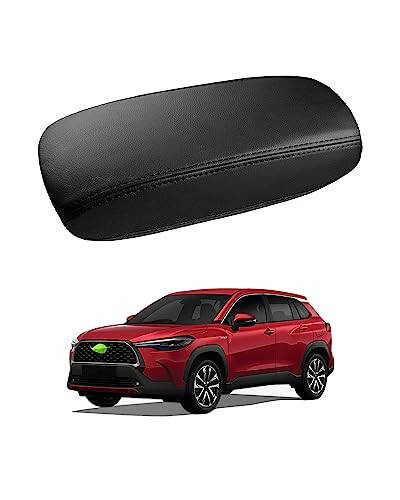 Autorder Center Console Cover for 2022 2023 2024 Toyota Corolla Cross Accessories Armrest Cover Anti-Scratch Middle Console Pad Leather Armrest Protector - 1