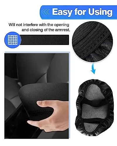 Autorder Center Console Cover for Toyota Corolla Cross 2022-2025 2026 Accessories Armrest Cover Anti-Scratch Middle Console Pad Leather Armrest Protector - 5