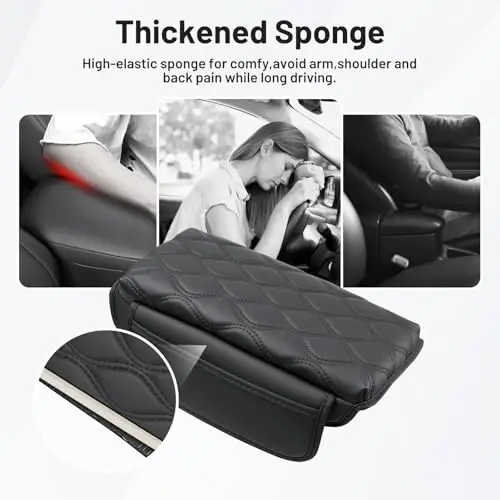 Autorder Center Console Cover for Toyota Corolla Cross 2022-2025 Accessories Armrest Cushion Cover Nappa Leather Middle Console Covers Sportage Console Cushion Pad Anti-Scratch - 3