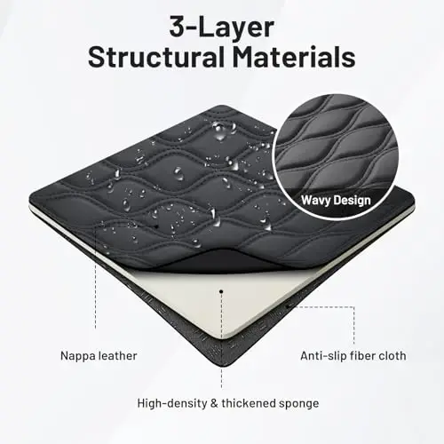 Autorder Center Console Cover for Toyota Corolla Cross 2022-2025 Accessories Armrest Cushion Cover Nappa Leather Middle Console Covers Sportage Console Cushion Pad Anti-Scratch - 4