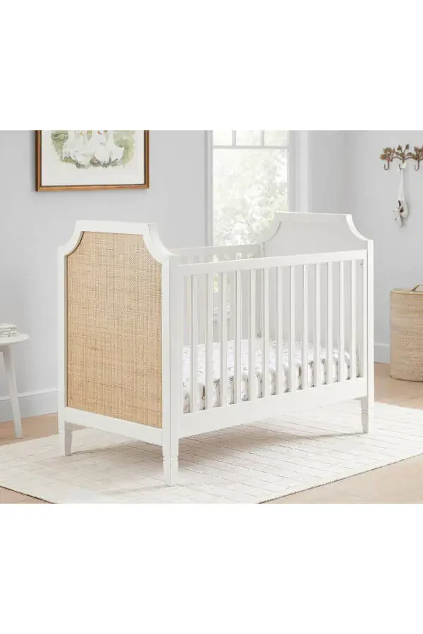 Ava Regency Canopy Crib and Cradle, Stylish Hollywood Style and Convertible Design - 2