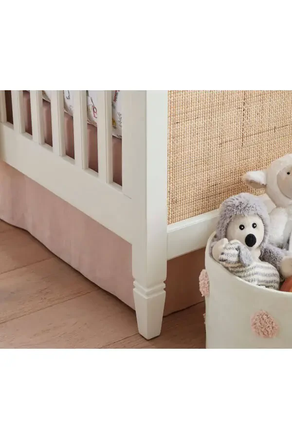 Ava Regency Canopy Crib and Cradle, Stylish Hollywood Style and Convertible Design - 4