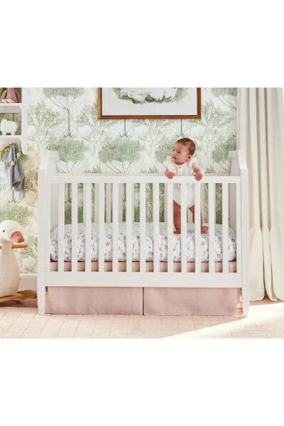 Ava Regency Canopy Crib and Cradle, Stylish Hollywood Style and Convertible Design - 5