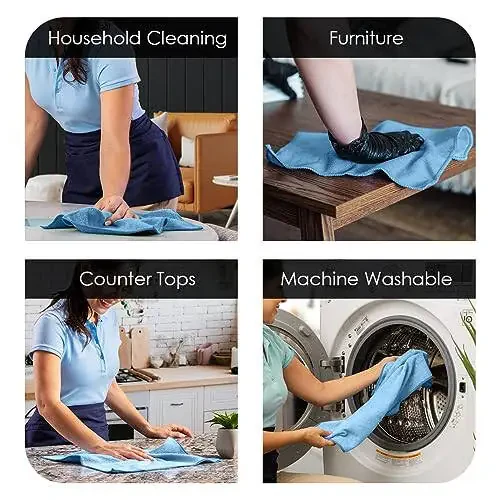 Avalon Towels Microfiber Cleaning Cloths Value Pack of 36 Size 16