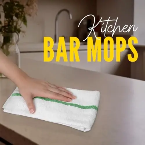 Avalon Towels Terry Bar Mop Towels (Value Pack of 60) Size 16