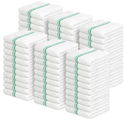 Avalon Towels Terry Bar Mop Towels (Value Pack of 60) Size 16