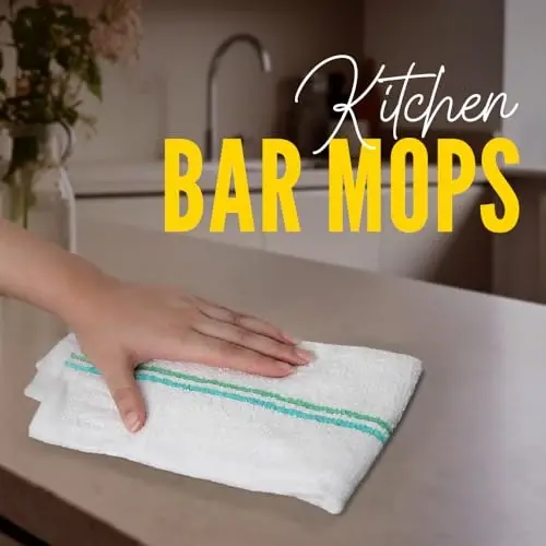 Avalon Towels Terry Bar Mop Towels (Value Pack of 60) Size 16