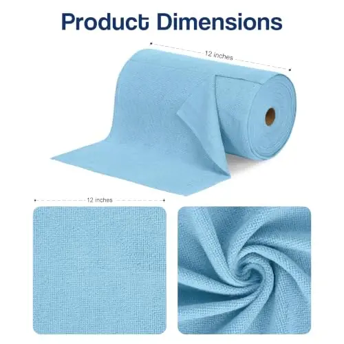 Avalon Towels Microfiber Cleaning Cloth Roll (Value Pack of 75) - Size 12x12 Inches, Tear Away Microfiber Towel Rolls, Highly Absorbent, Reusable, Lint and Streak Free Cleaning Rags for Home - Avalon Towels (1)