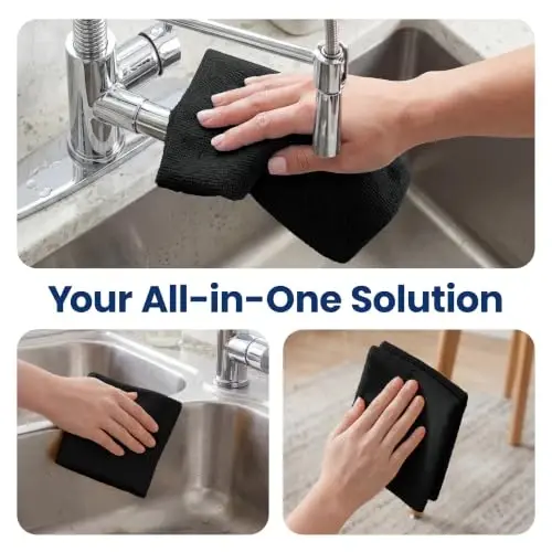 Avalon Towels Microfiber Cleaning Cloth Roll (Value Pack of 75) - Size 12x12 Inches, Tear Away Microfiber Towel Rolls, Highly Absorbent, Reusable, Lint and Streak Free Cleaning Rags for Home - 5