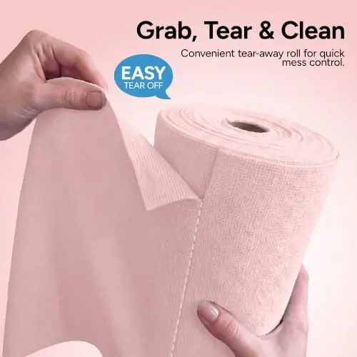 Avalon Towels Microfiber Cleaning Cloth Roll (Value Pack of 75) - Size 12x12 Inches, Tear Away Microfiber Towel Rolls, Highly Absorbent, Reusable, Lint and Streak Free Cleaning Rags for Home - 3